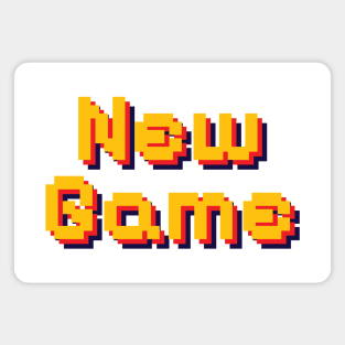 New Game Pixel Game Typography Magnet